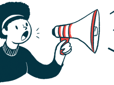 Illustration of a person using a megaphone.