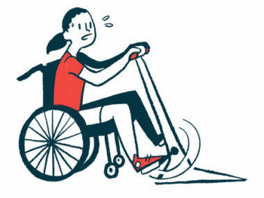 Lung and upper limb function | SMA News Today | Illustration of female in wheelchair