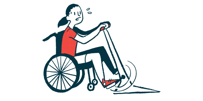 Lung and upper limb function | SMA News Today | Illustration of female in wheelchair