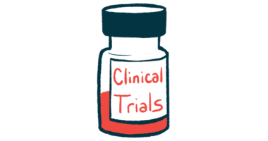 A half-full prescription medicine bottle bears a label reading 'Clinical Trials.'