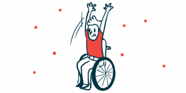 Person in wheelchair stretching illustration