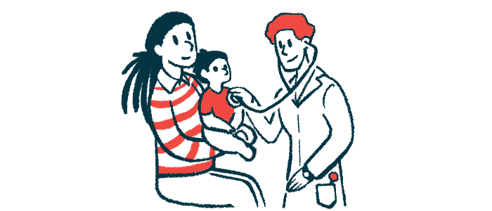 sma newborn screening | SMA News Today | illustration of doctor using a stethoscope on a child