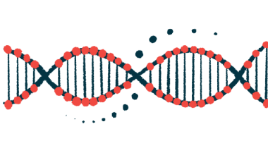 An illustration shows a DNA strand.