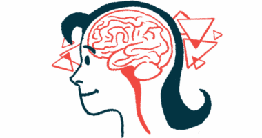 A profile of a person's head, showing the brain and start of the spinal cord.