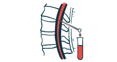 An illustration shows a spinal tap procedure.