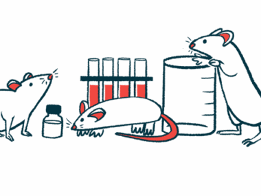 An illustration of mice with test tubes and a beaker.