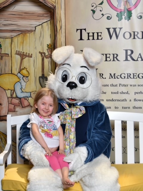 Maisie with Easter bunny
