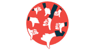 An illustration of multiple hands giving a 'thumbs down' signal.