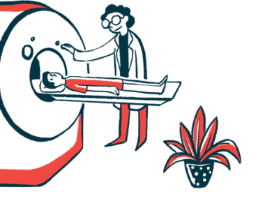 A technician prepares a patient for an MRI scan.