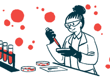 A scientist works in a lab.